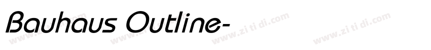 Bauhaus Outline字体转换